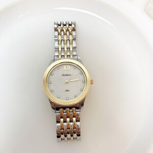 armitron womans watch silver and gold tone *needs battery